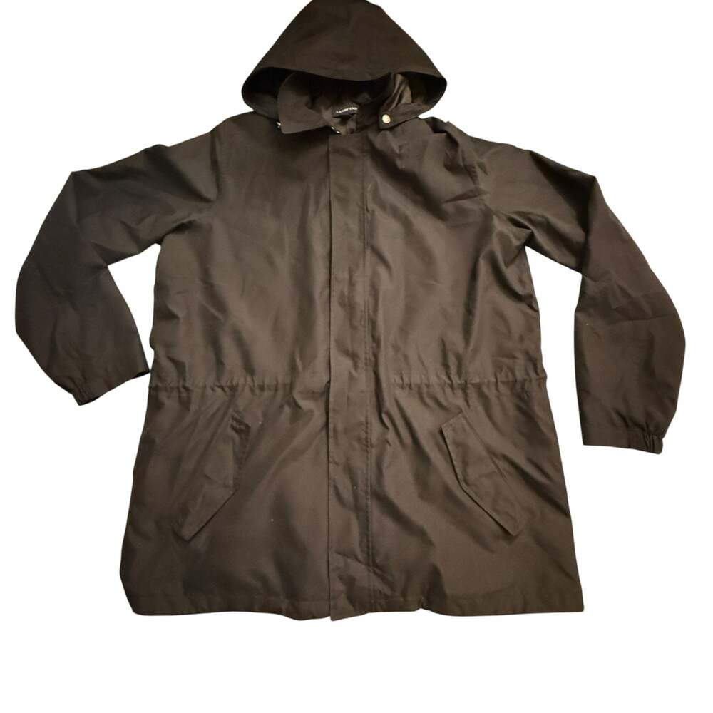 Lands' End Men's Hooded Lightweight Rain Parka Jacket, Size XL/T